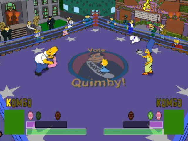 Simpsons wrestling the